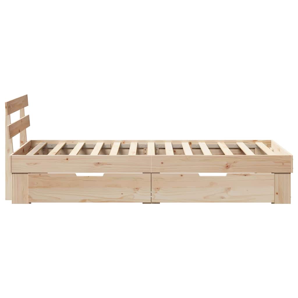 Struttura del letto Marrone 80 x 200 cm Legno di pino massello