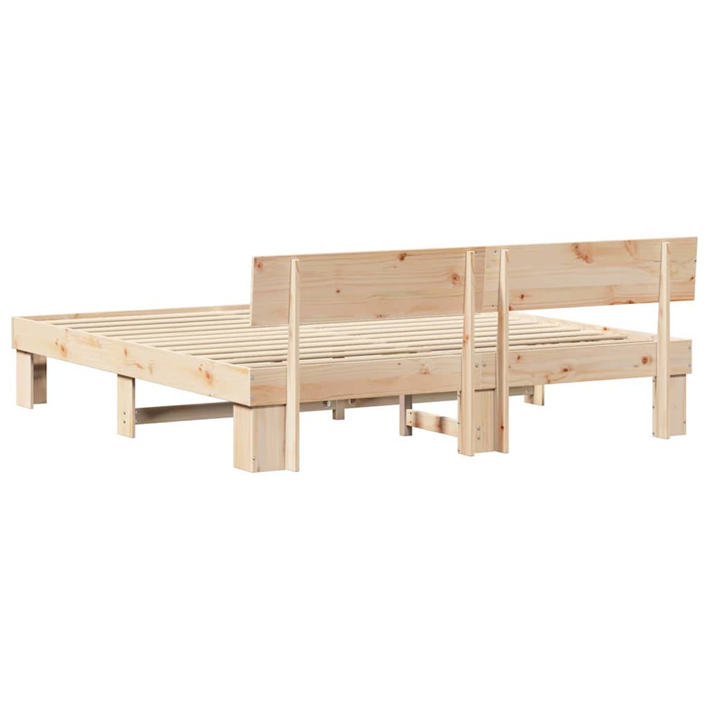 Struttura del letto Marrone 180 x 200 cm Legno di pino massello