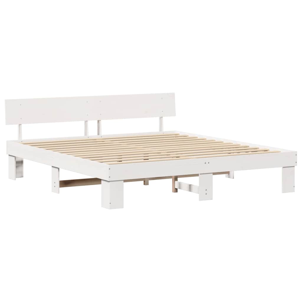 Struttura del letto Bianco 180 x 200 cm Legno di pino massello