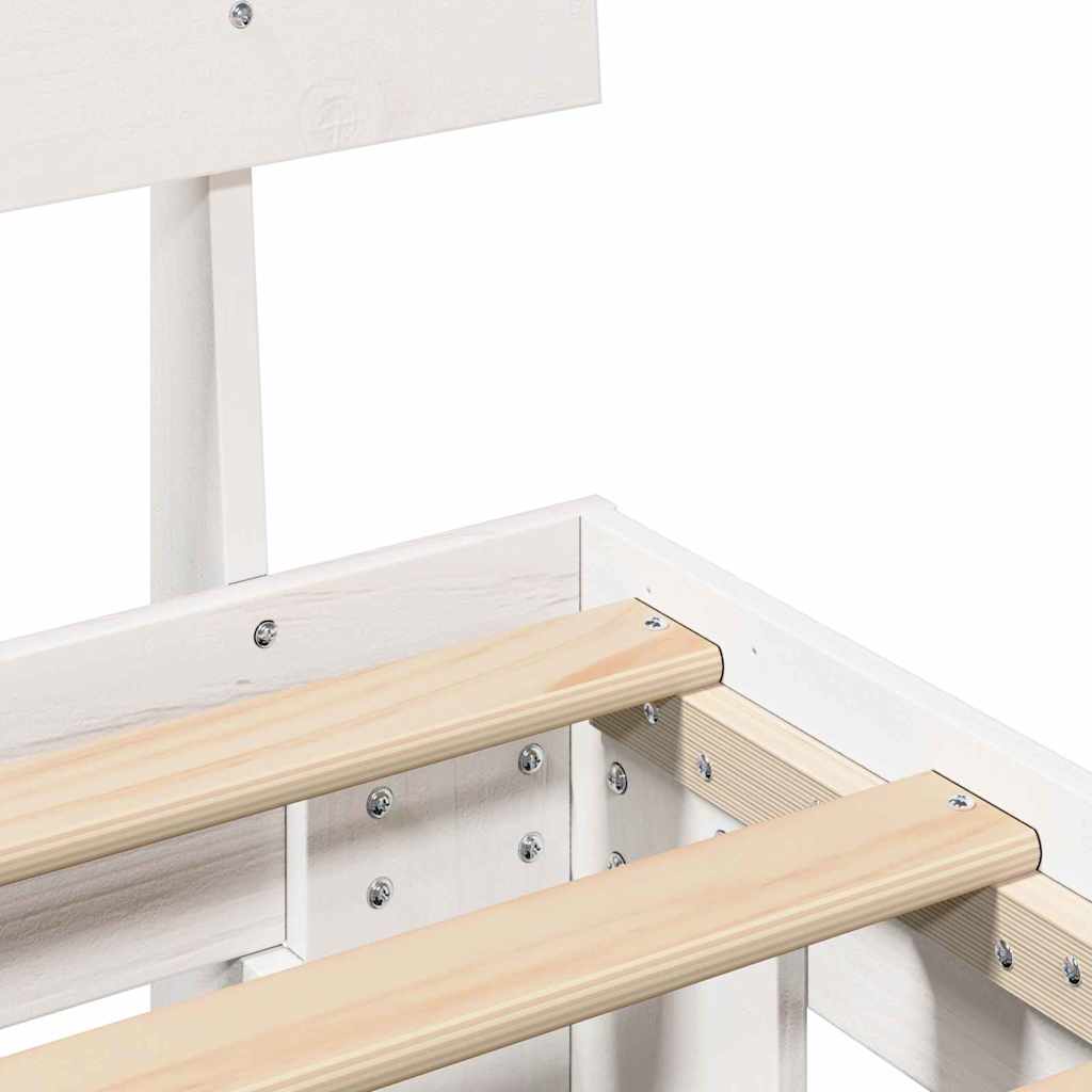 Struttura del letto Bianco 150 x 200 cm Legno di pino massello