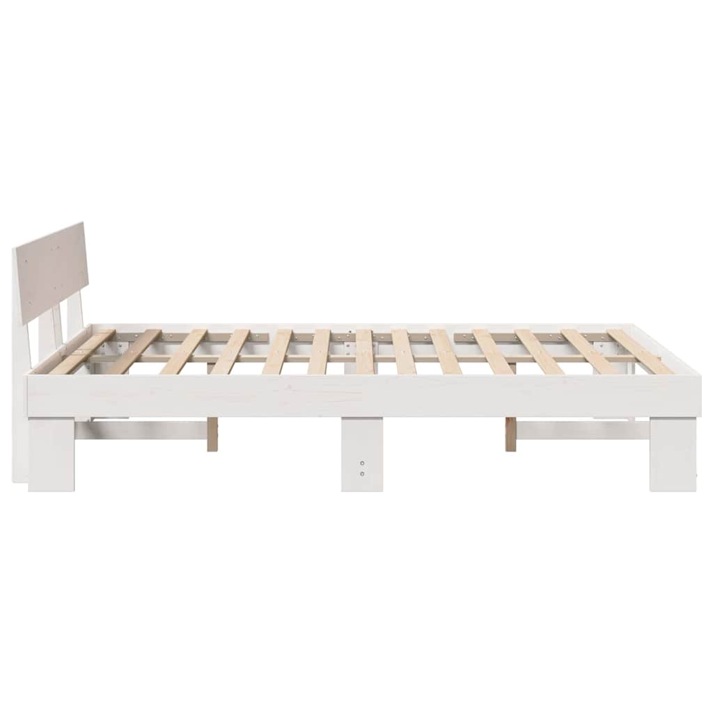 Struttura del letto Bianco 150 x 200 cm Legno di pino massello