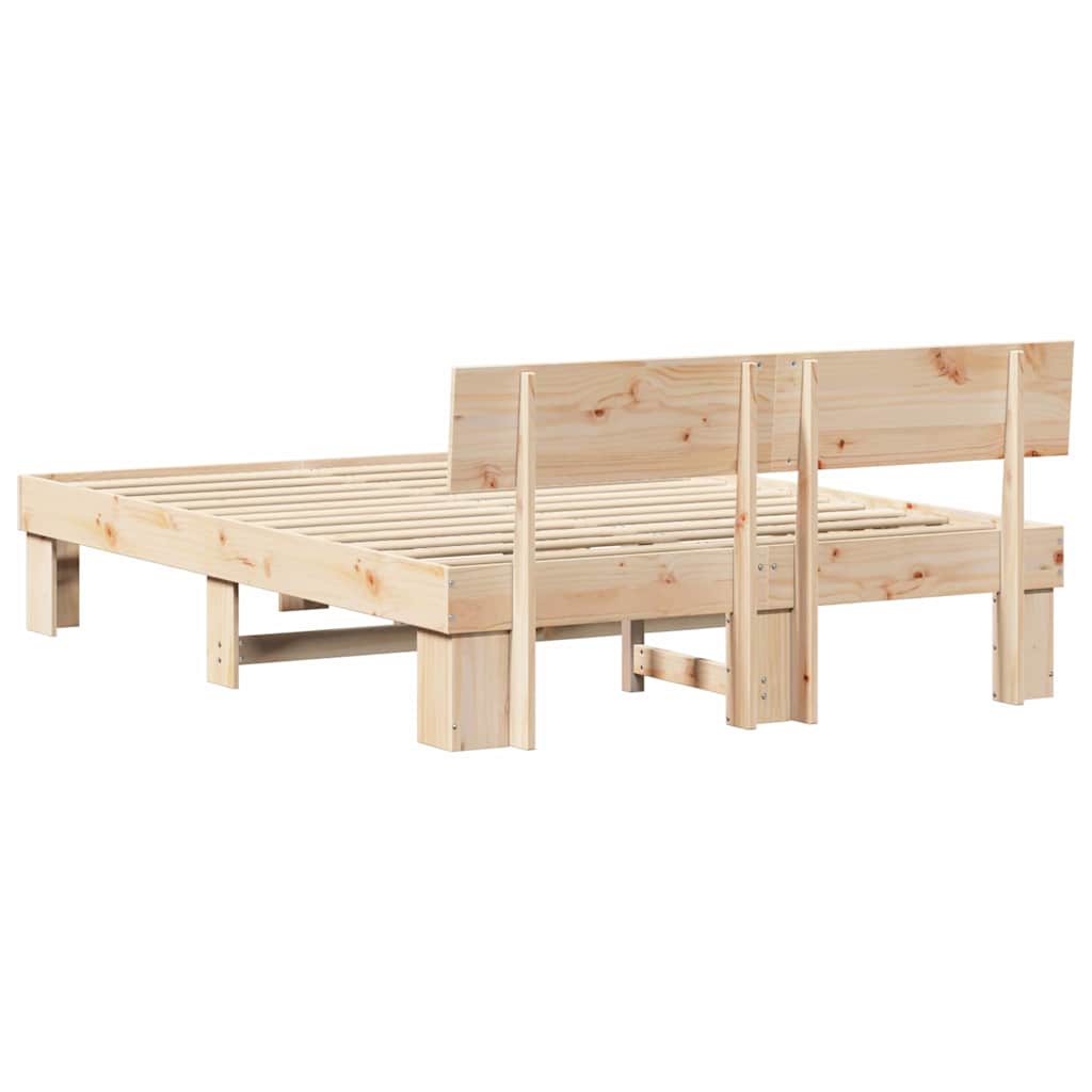 Struttura del letto Marrone 140 x 200 cm Legno di pino massello