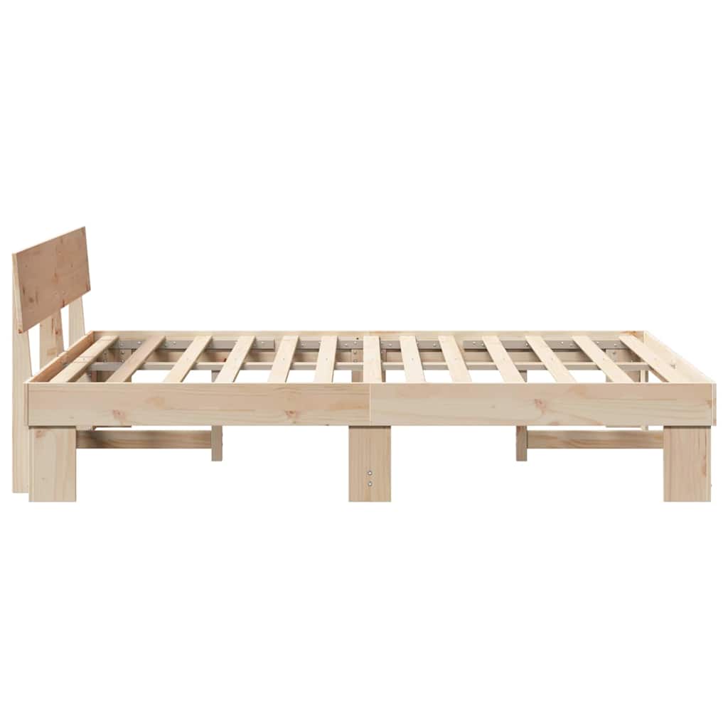 Struttura del letto Marrone 140 x 200 cm Legno di pino massello