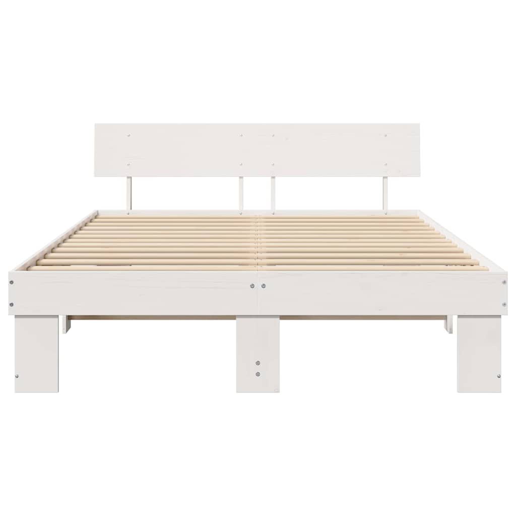 Struttura del letto Bianco 140 x 200 cm Legno di pino massello