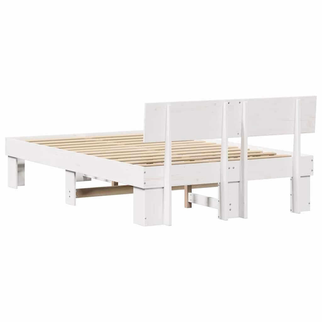 Struttura del letto Bianco 120 x 200 cm Legno di pino massello