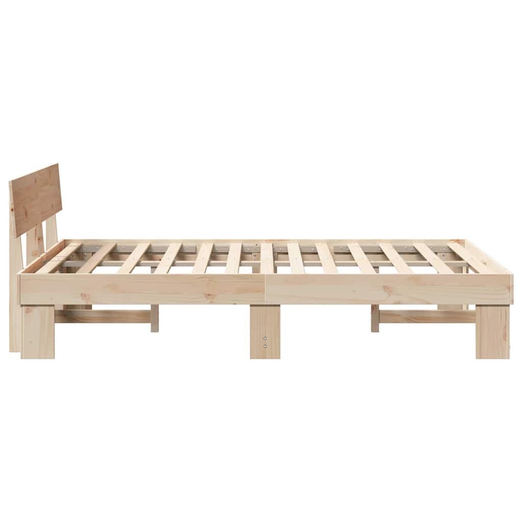 Struttura del letto Marrone 120 x 190 cm Legno di pino massello