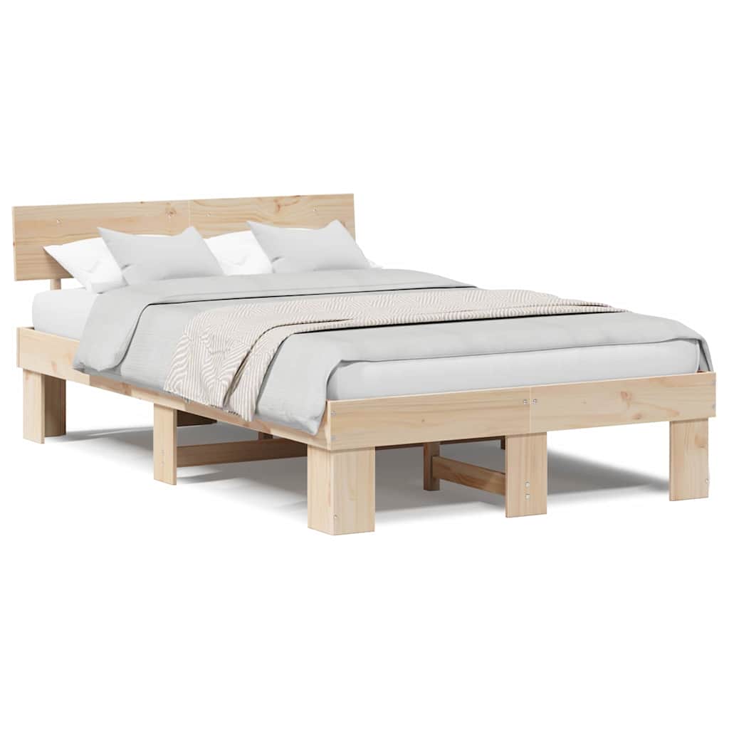 Struttura del letto Marrone 120 x 190 cm Legno di pino massello