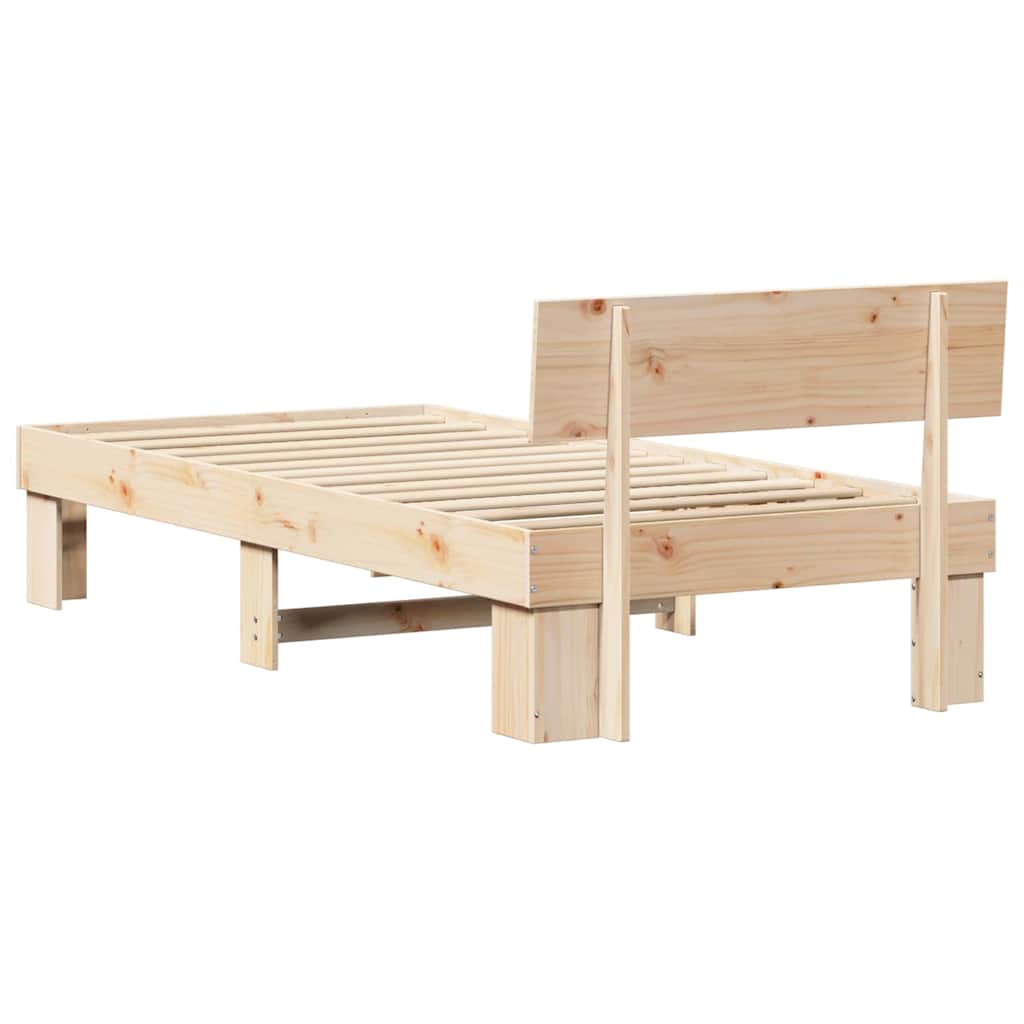 Struttura del letto Marrone 100 x 200 cm Legno di pino massello