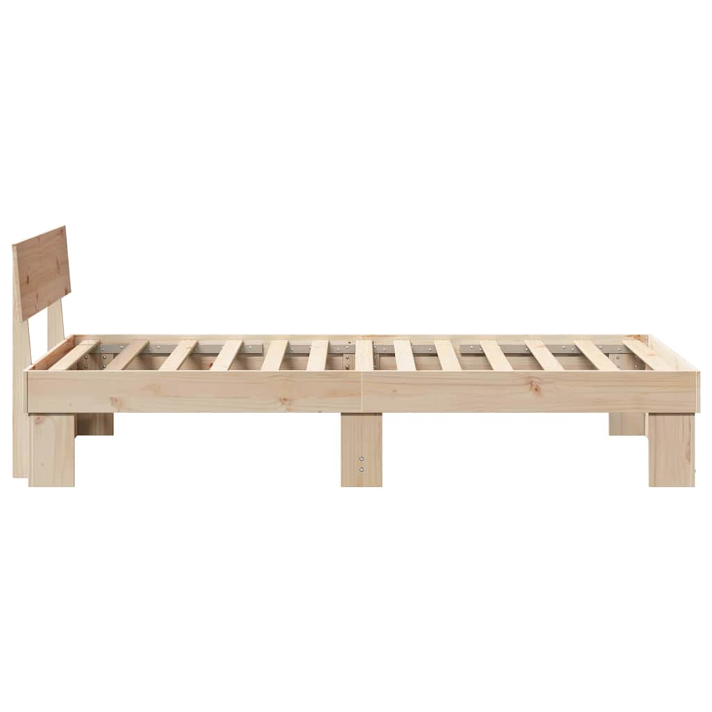 Struttura del letto Marrone 100 x 200 cm Legno di pino massello