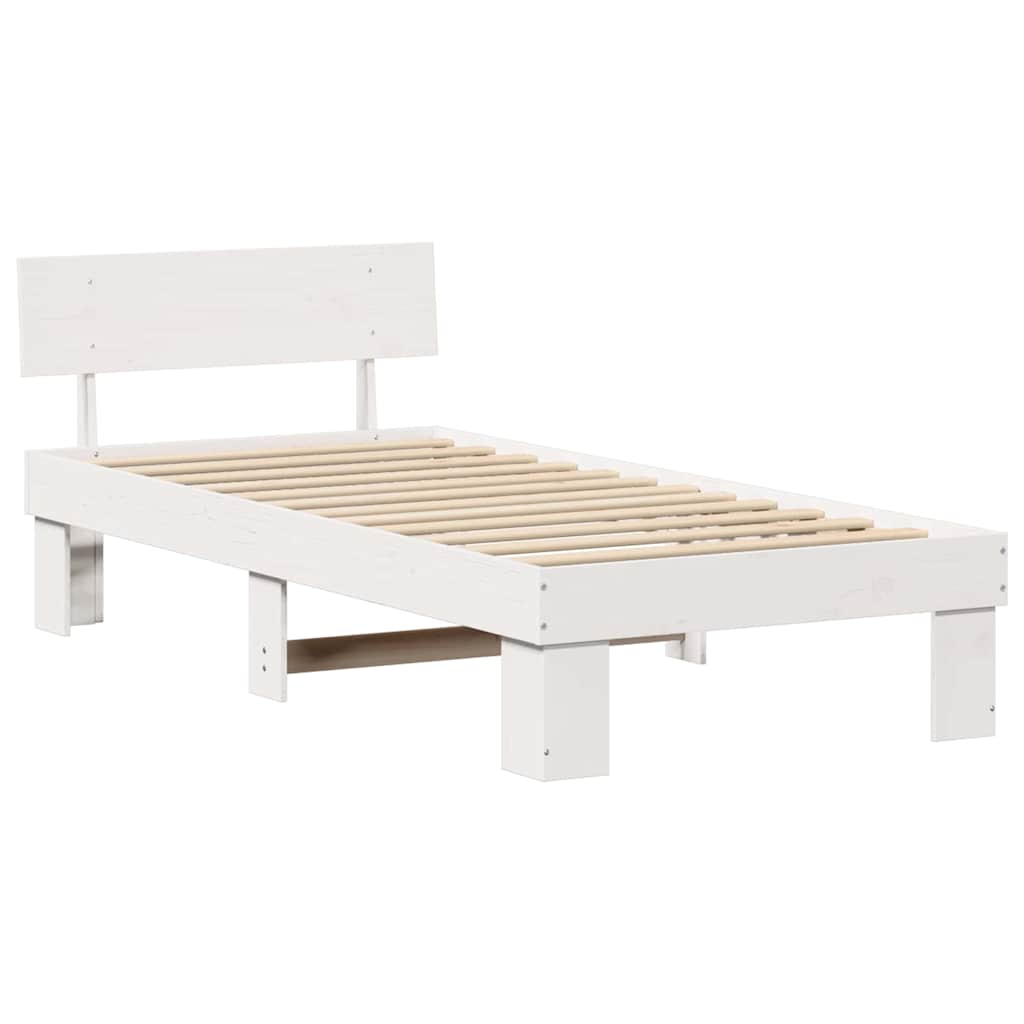 Struttura del letto Bianco 80 x 200 cm Legno di pino massello