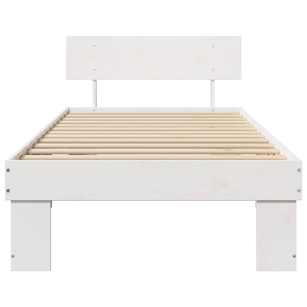 Struttura del letto Bianco 80 x 200 cm Legno di pino massello