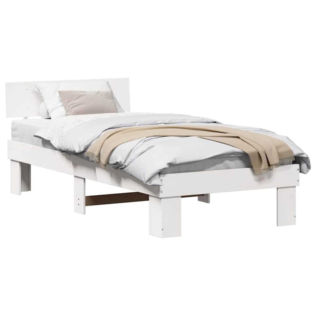 Struttura del letto Bianco 80 x 200 cm Legno di pino massello
