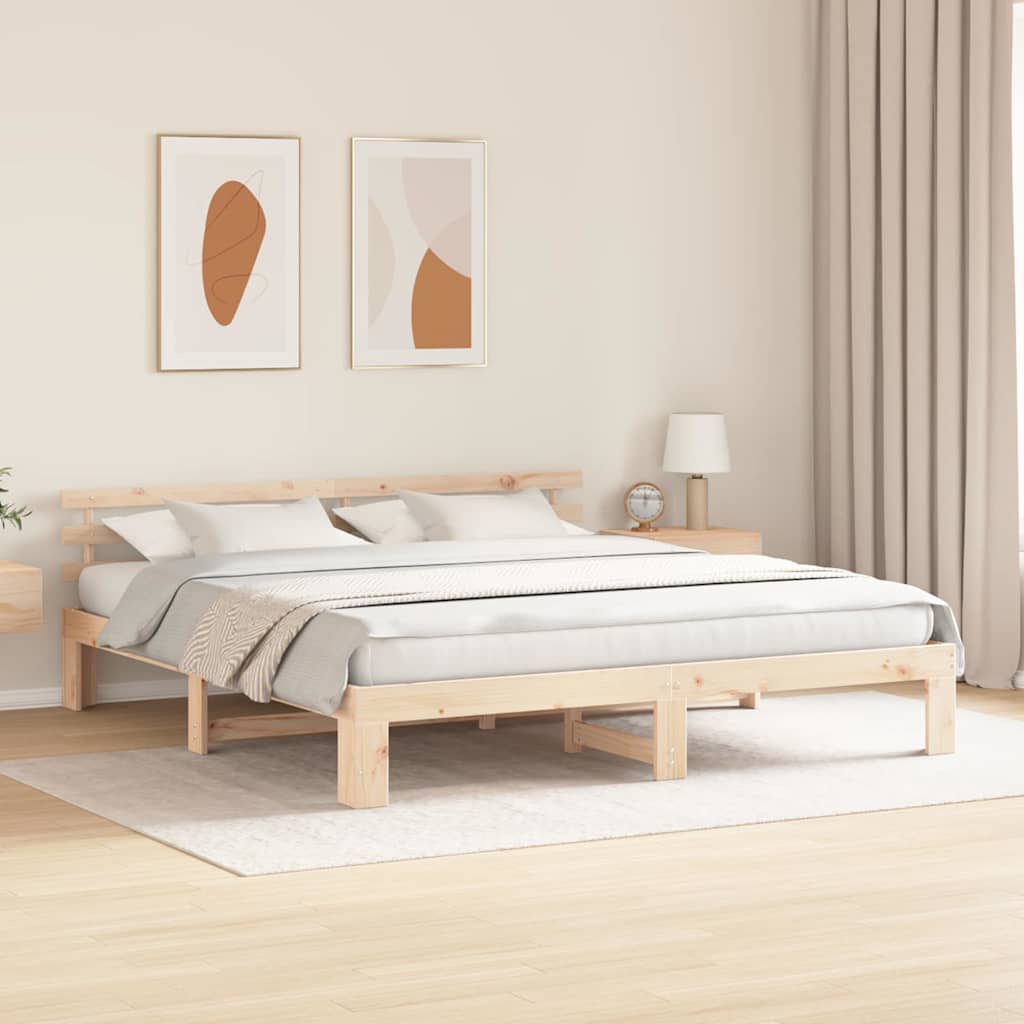 Struttura del letto Marrone 180 x 200 cm Legno massello di pino