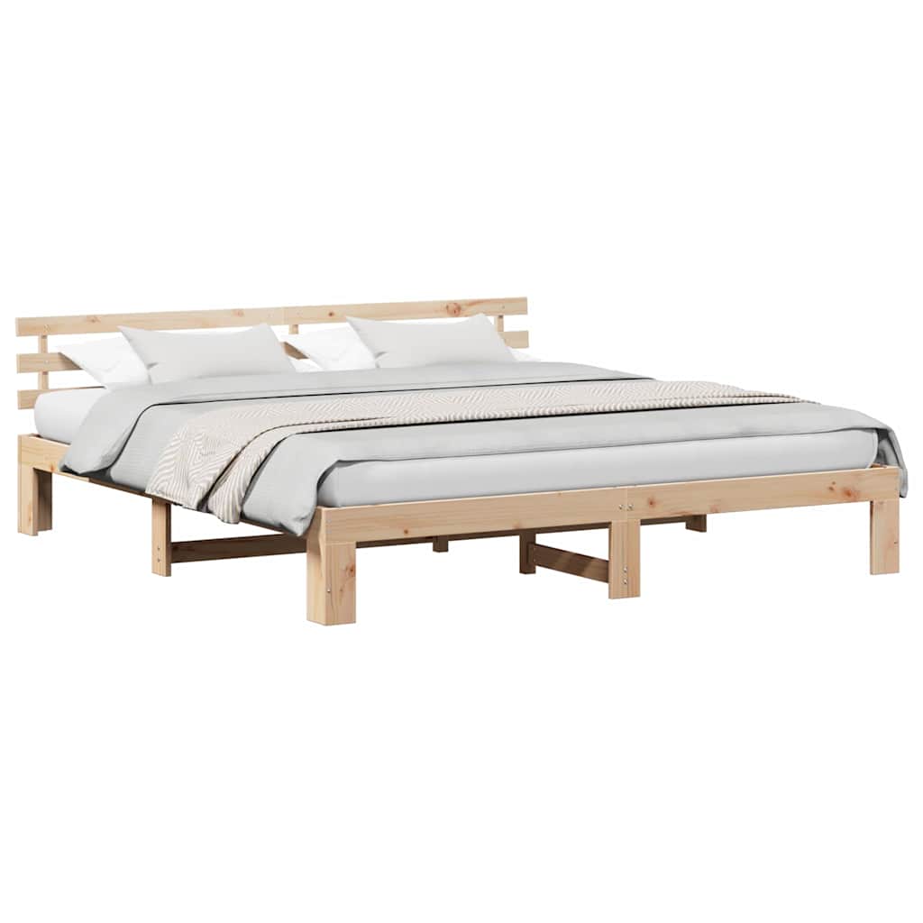 Struttura del letto Marrone 180 x 200 cm Legno massello di pino