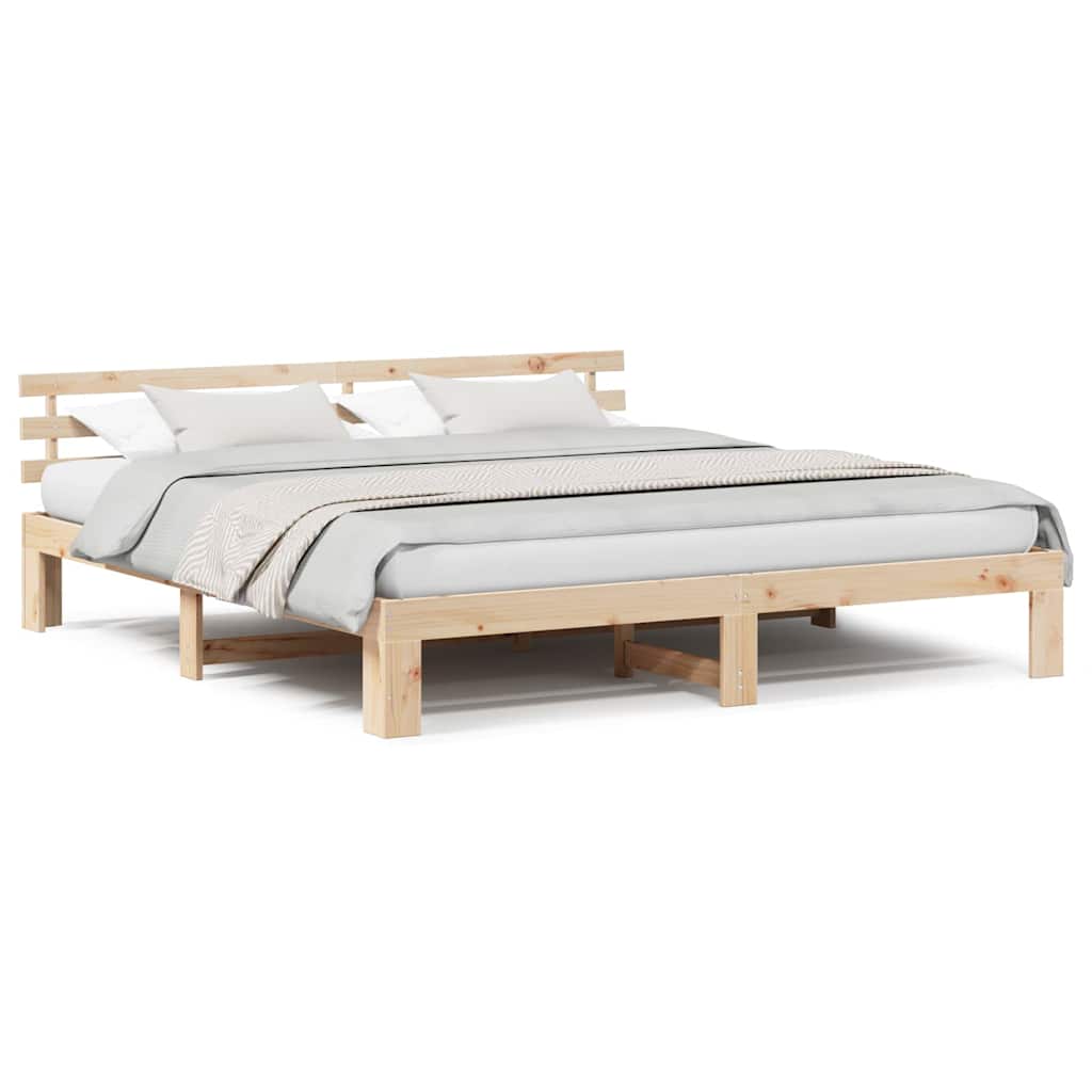 Struttura del letto Marrone 180 x 200 cm Legno massello di pino