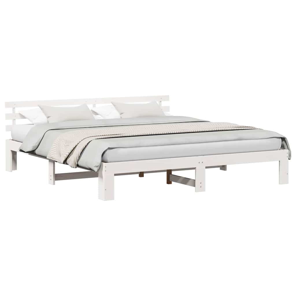 Struttura del letto Bianco 180 x 200 cm Legno massello di pino