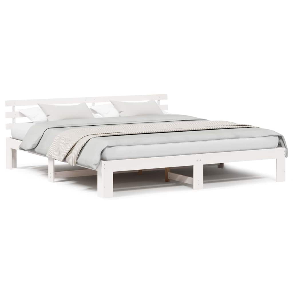 Struttura del letto Bianco 180 x 200 cm Legno massello di pino