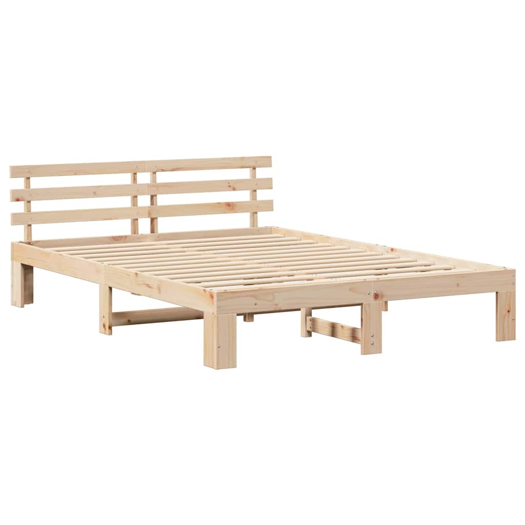 Struttura del letto Marrone 140 x 200 cm Legno massello di pino