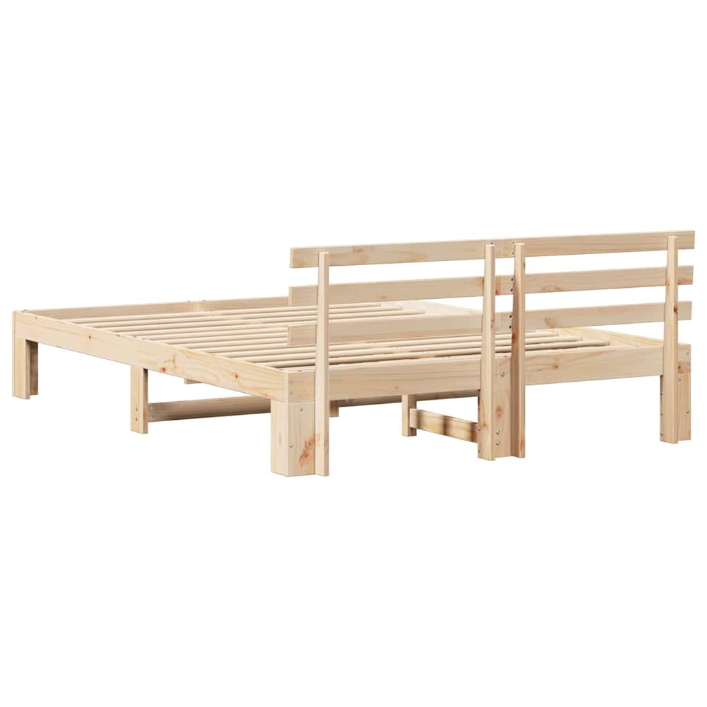 Struttura del letto Marrone 140 x 200 cm Legno massello di pino