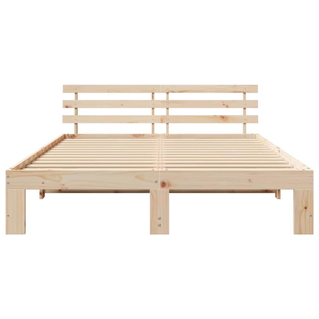 Struttura del letto Marrone 140 x 200 cm Legno massello di pino