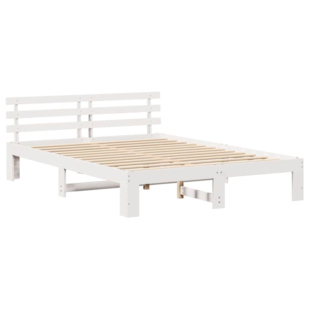 Struttura del letto Bianco 140 x 200 cm Legno massello di pino