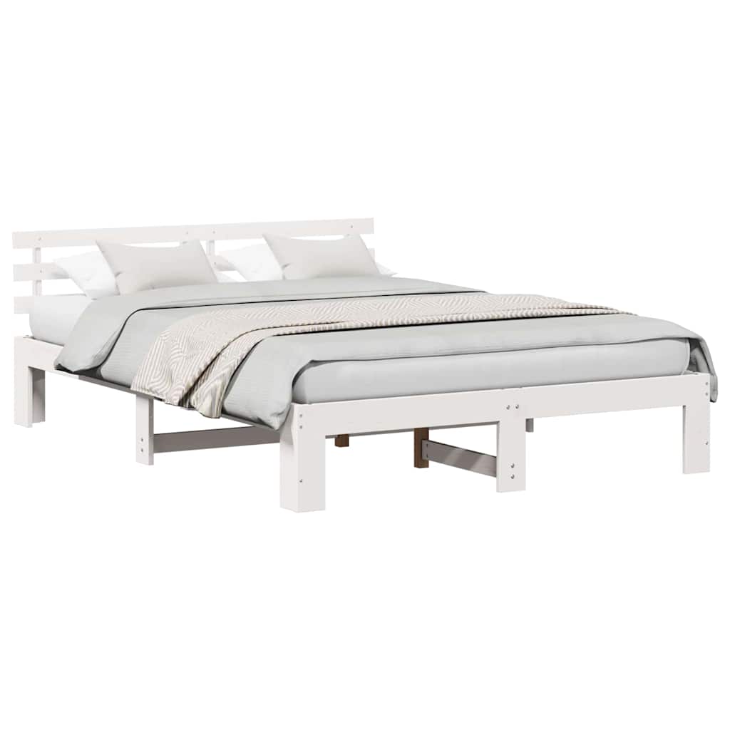 Struttura del letto Bianco 140 x 200 cm Legno massello di pino