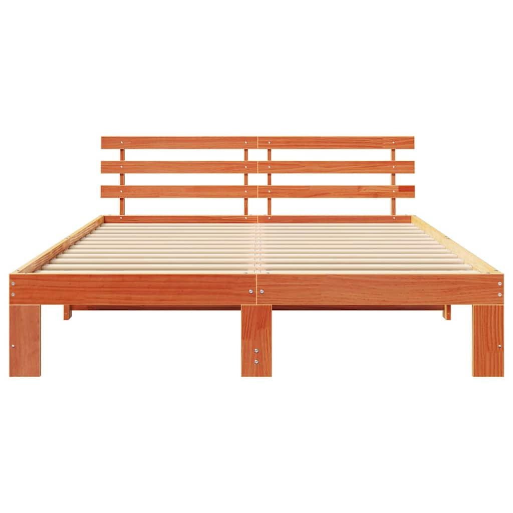 Struttura del letto Marrone 140 x 200 cm Legno massello di pino