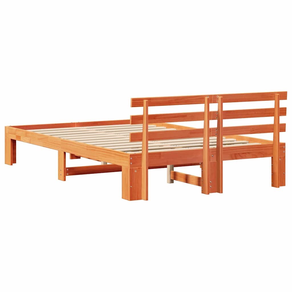 Struttura del letto Marrone 120 x 200 cm Legno massello di pino