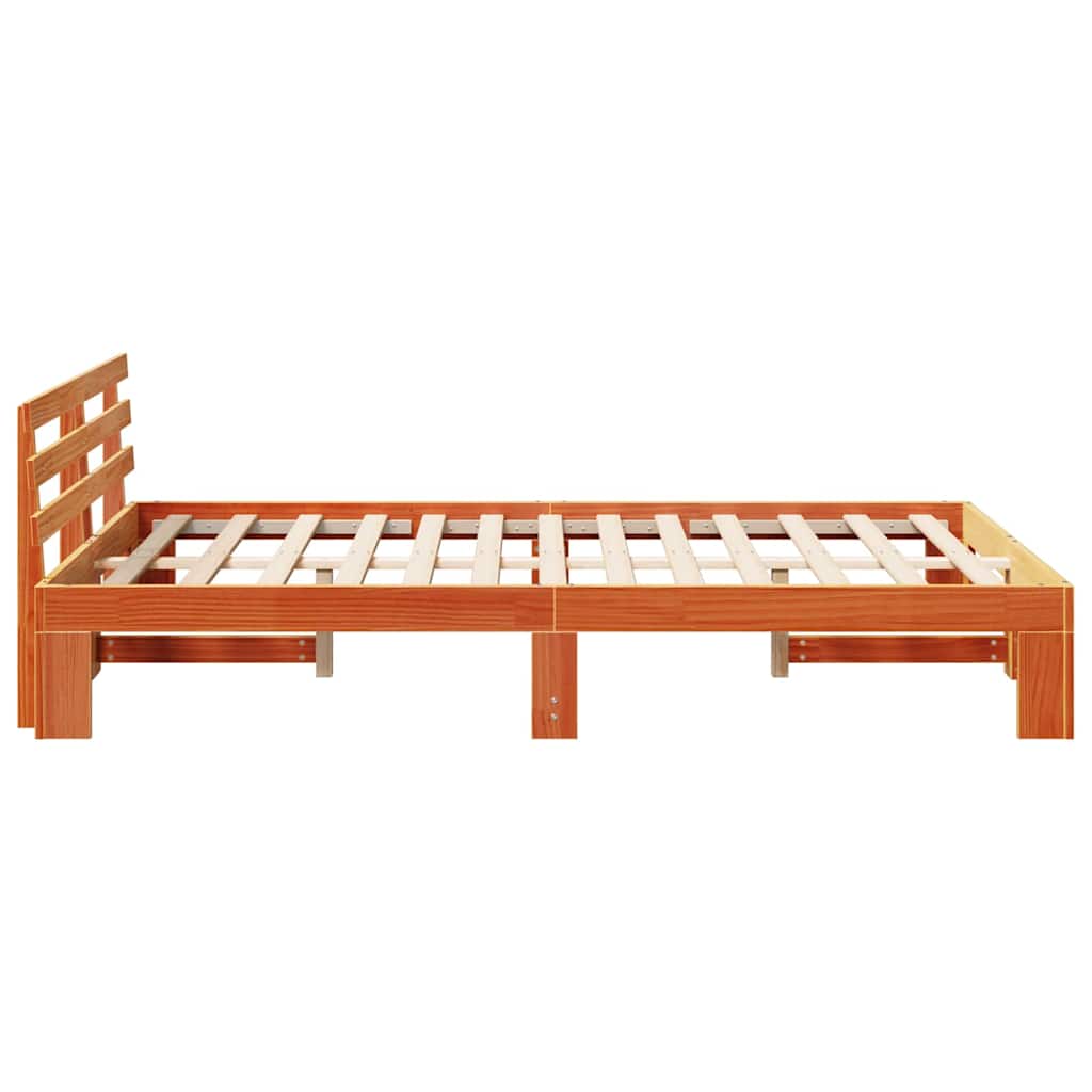 Struttura del letto Marrone 120 x 200 cm Legno massello di pino
