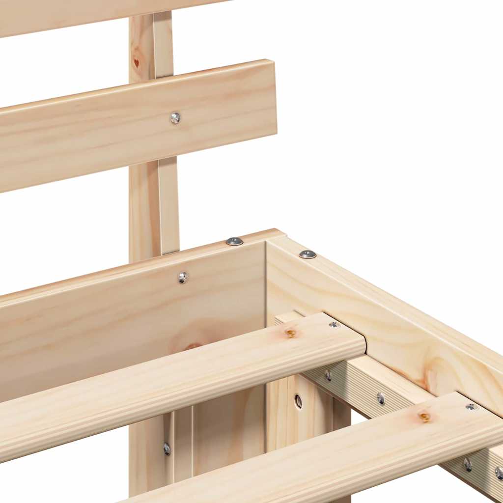 Struttura del letto Marrone 100 x 200 cm Legno massello di pino