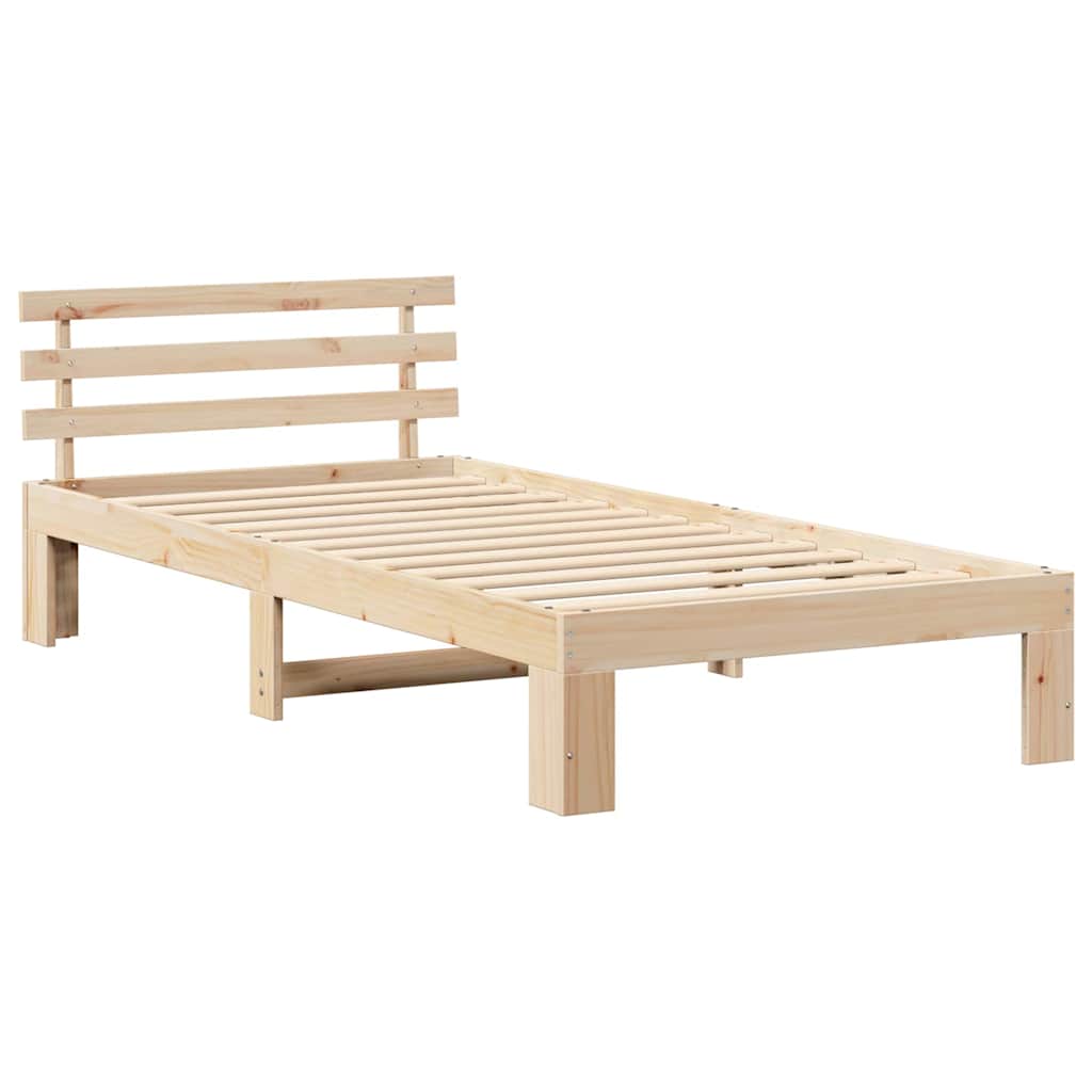 Struttura del letto Marrone 100 x 200 cm Legno massello di pino