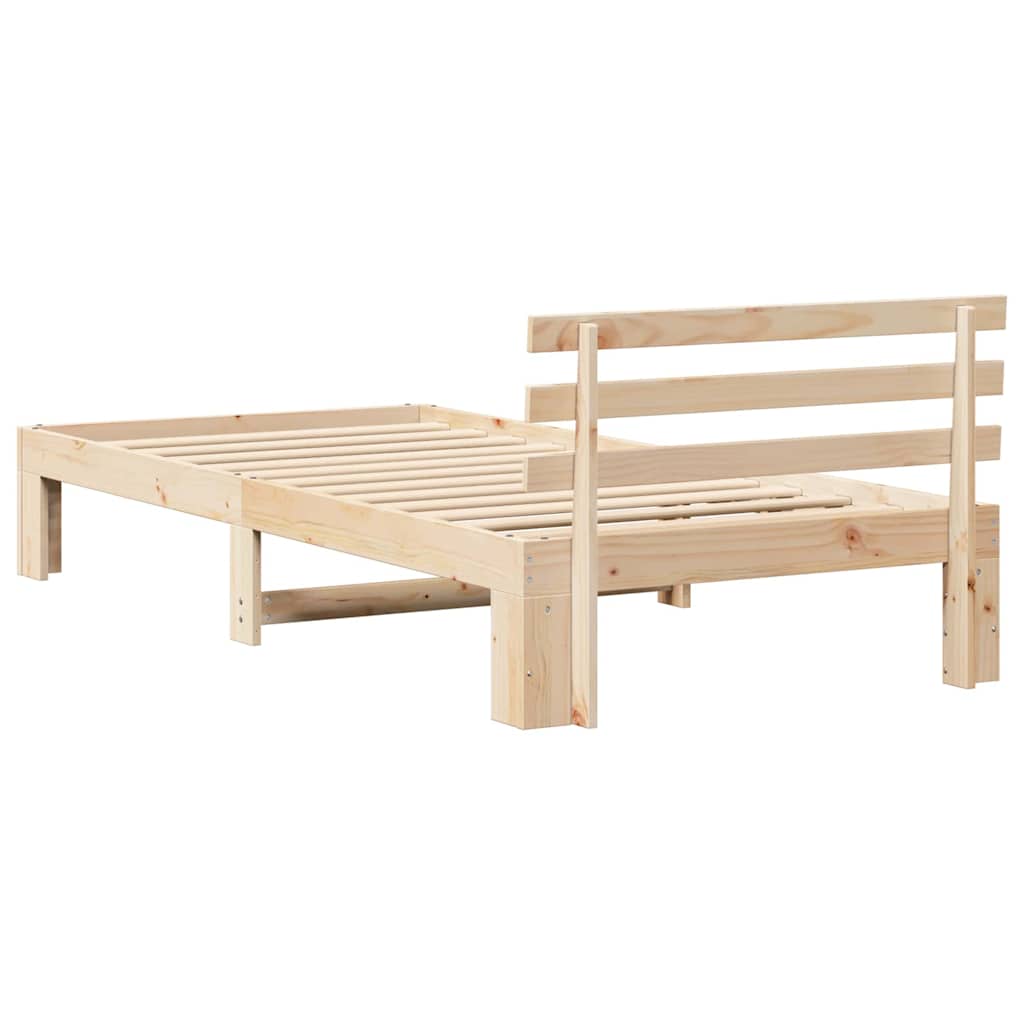 Struttura del letto Marrone 100 x 200 cm Legno massello di pino