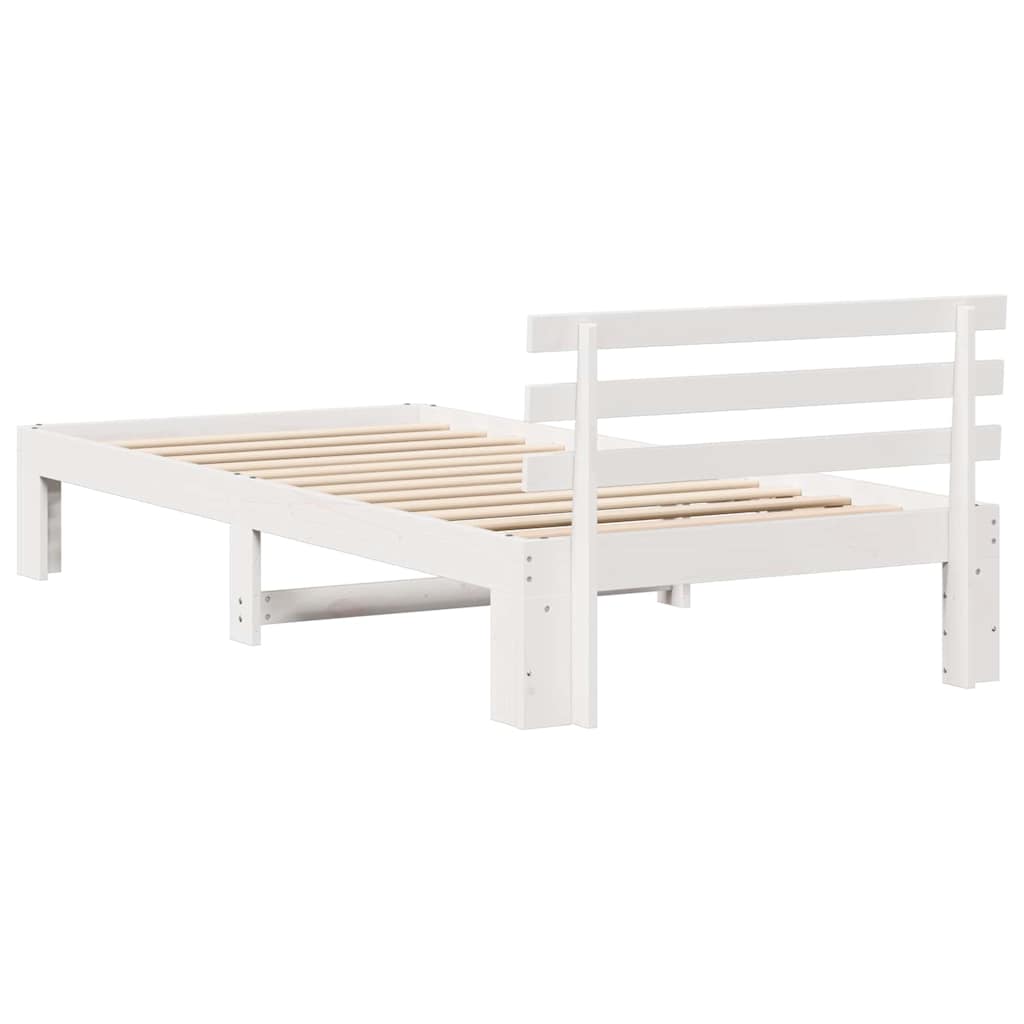 Struttura del letto Bianco 100 x 200 cm Legno massello di pino