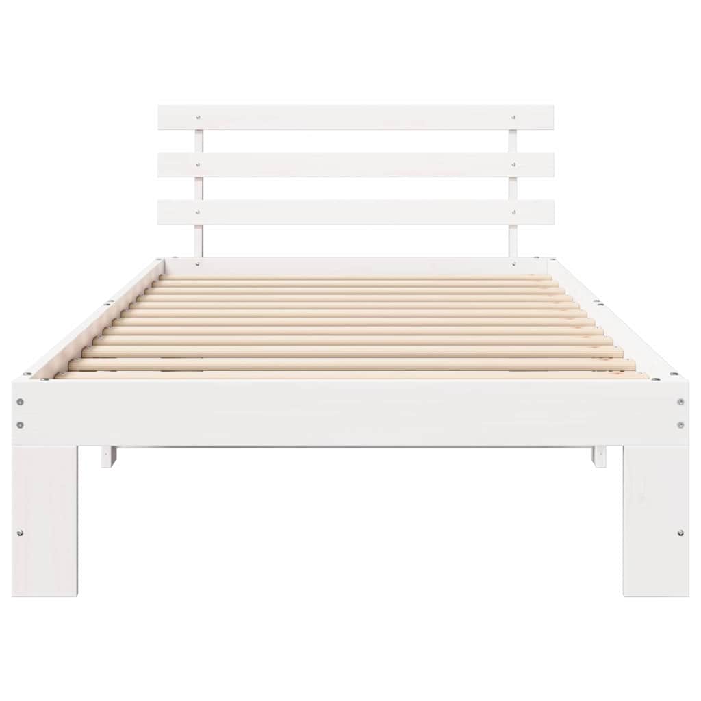 Struttura del letto Bianco 100 x 200 cm Legno massello di pino