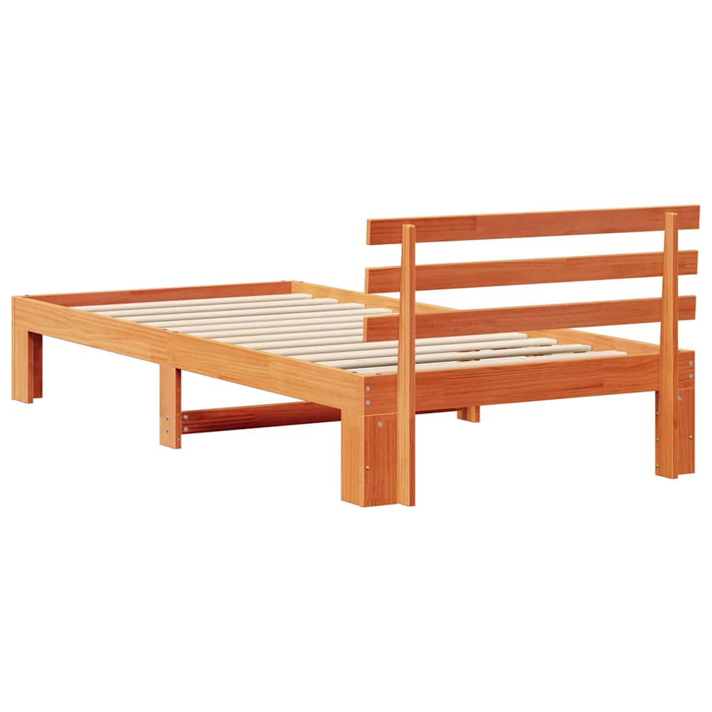 Struttura del letto Marrone 90 x 200 cm Legno massello di pino