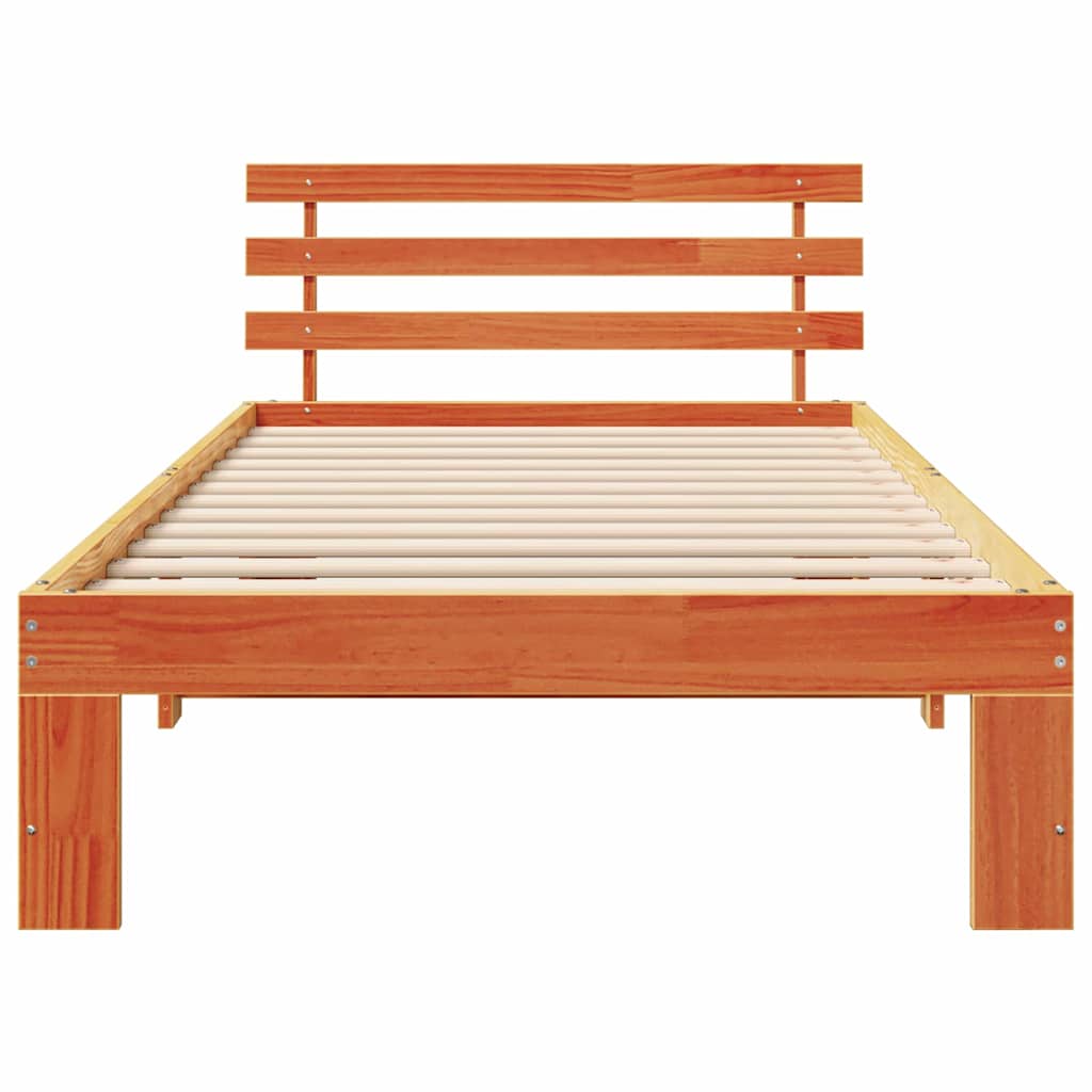 Struttura del letto Marrone 90 x 200 cm Legno massello di pino