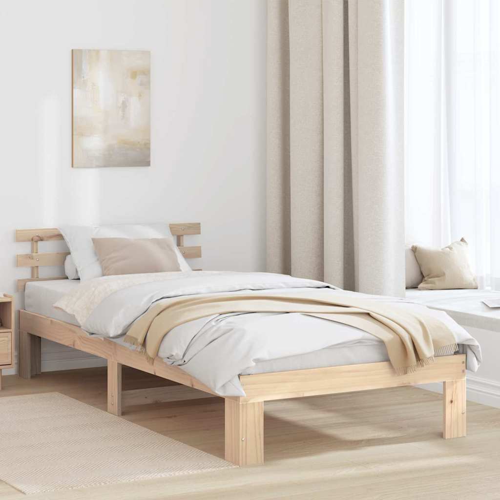 Struttura del letto Marrone 80 x 200 cm Legno massello di pino