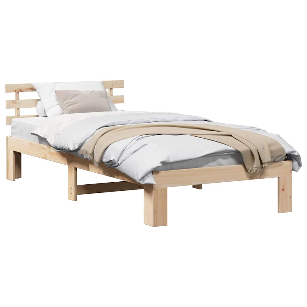 Struttura del letto Marrone 80 x 200 cm Legno massello di pino