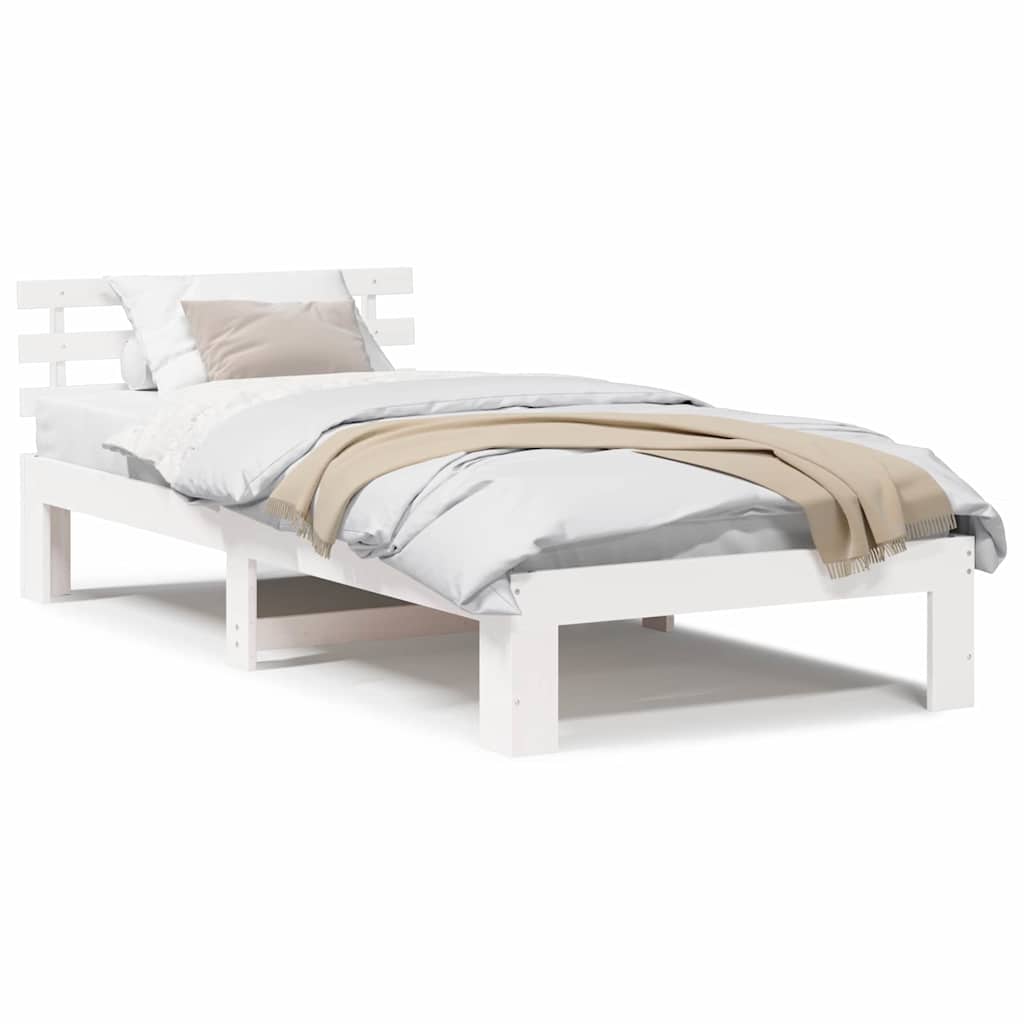 Struttura del letto Bianco 90 x 190 cm Legno massello di pino