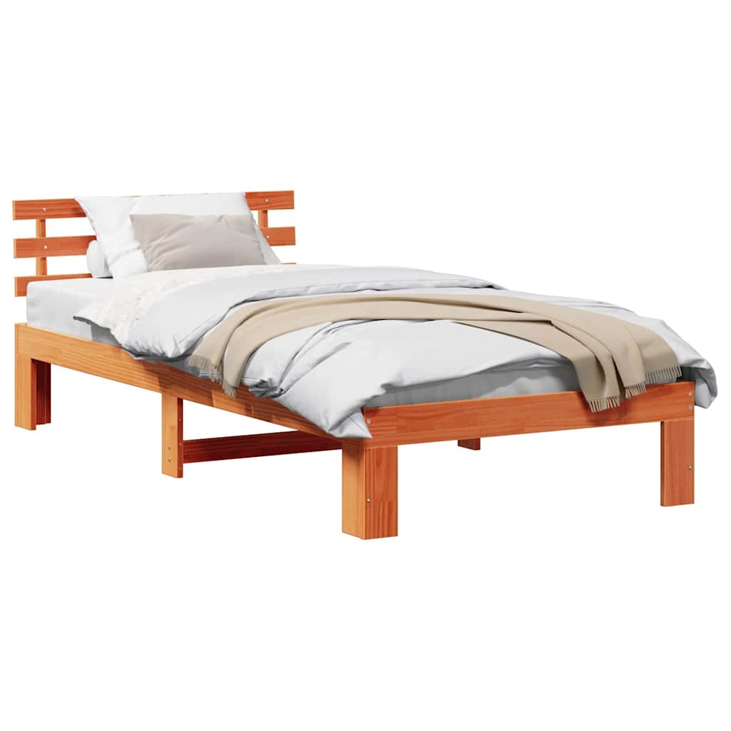 Struttura del letto Marrone 90 x 190 cm Legno massello di pino