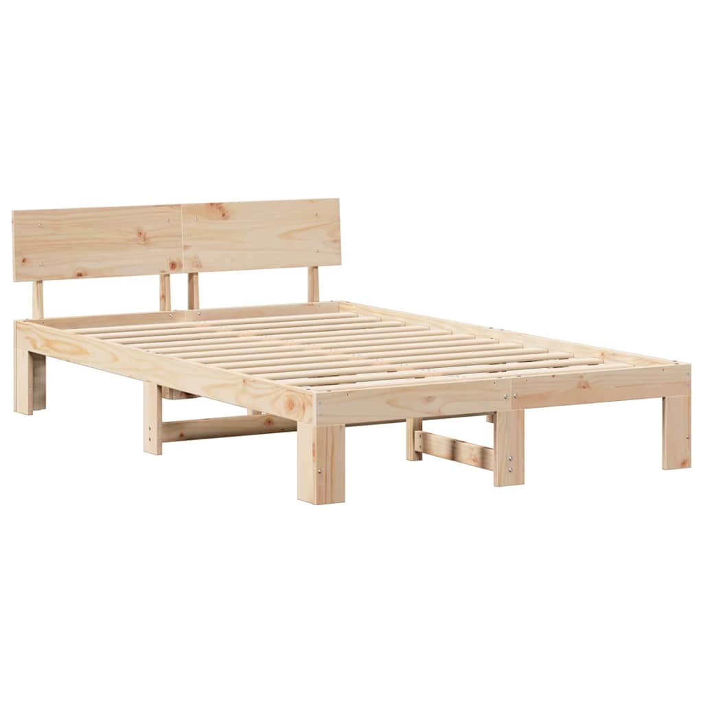 Struttura del letto Marrone 120 x 200 cm Legno massello di pino