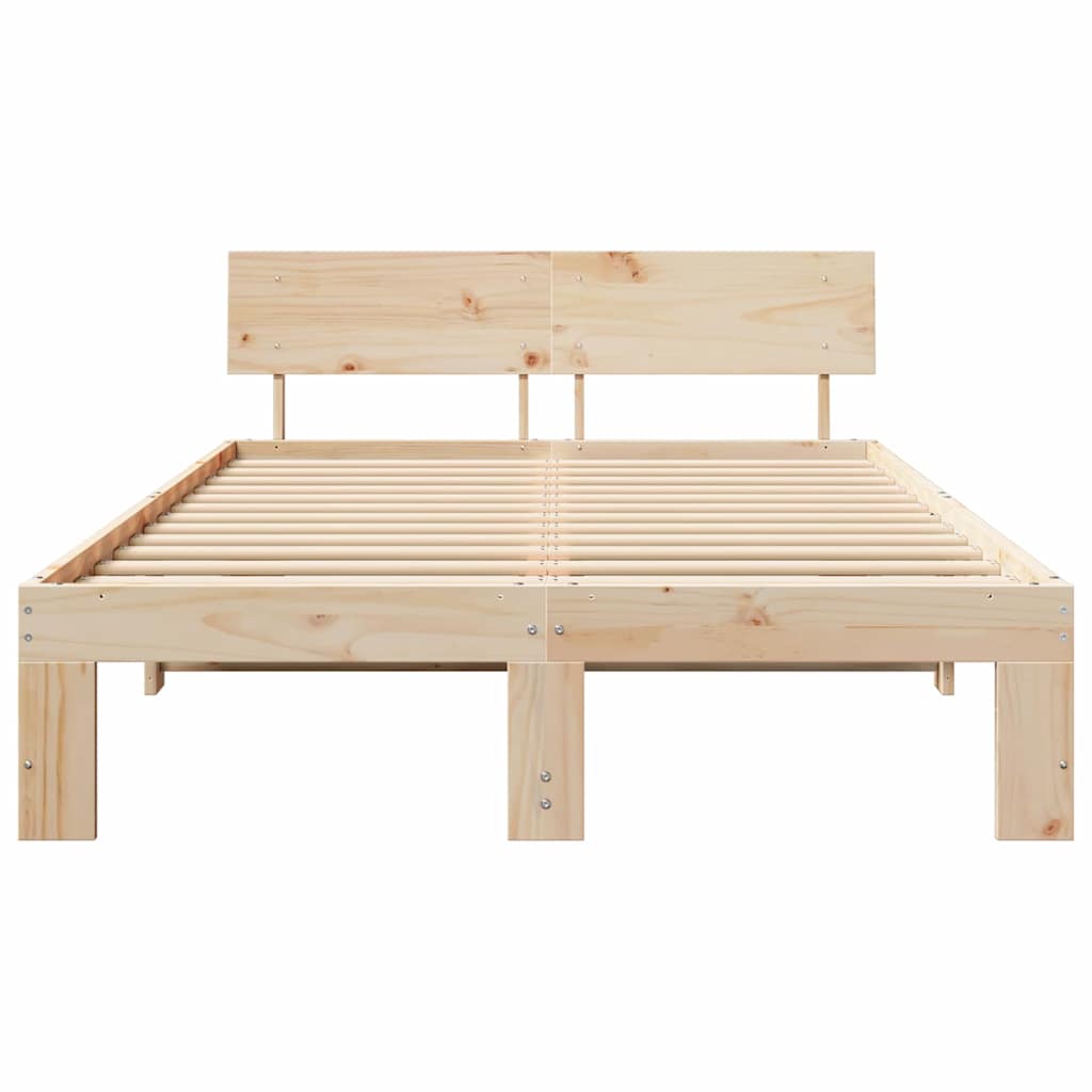 Struttura del letto Marrone 120 x 200 cm Legno massello di pino
