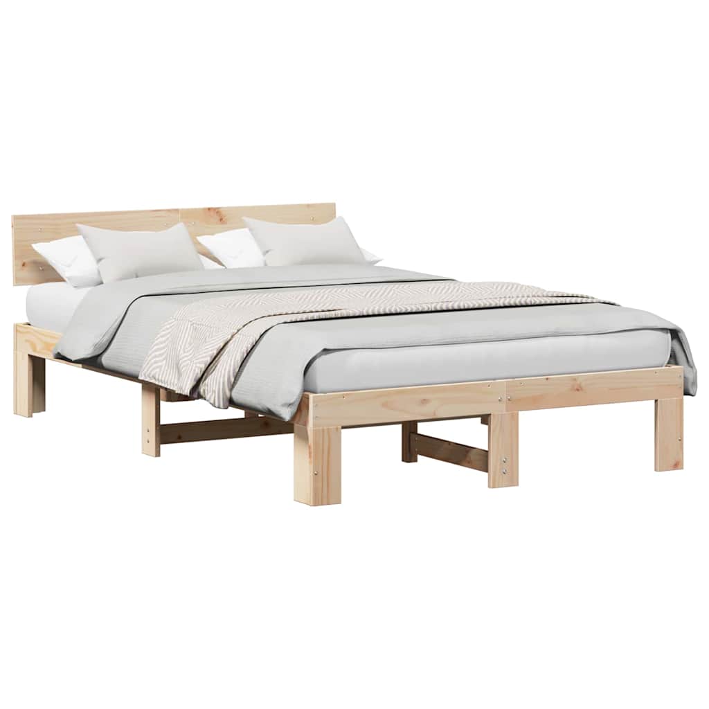Struttura del letto Marrone 120 x 200 cm Legno massello di pino