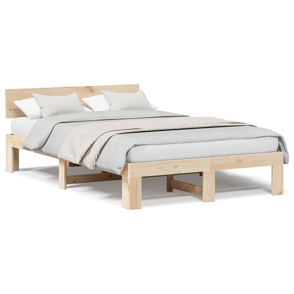 Struttura del letto Marrone 120 x 200 cm Legno massello di pino