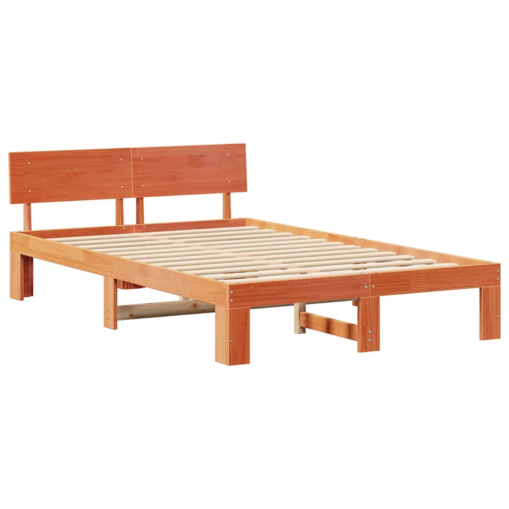 Struttura del letto Marrone 140 x 190 cm Legno massello di pino