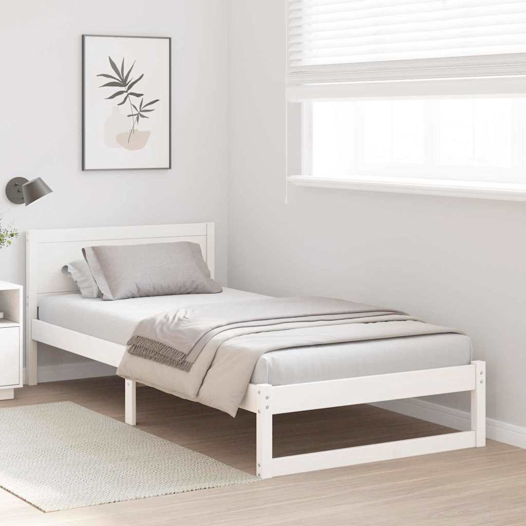Struttura del letto Bianco 80 x 200 cm Legno massello di pino