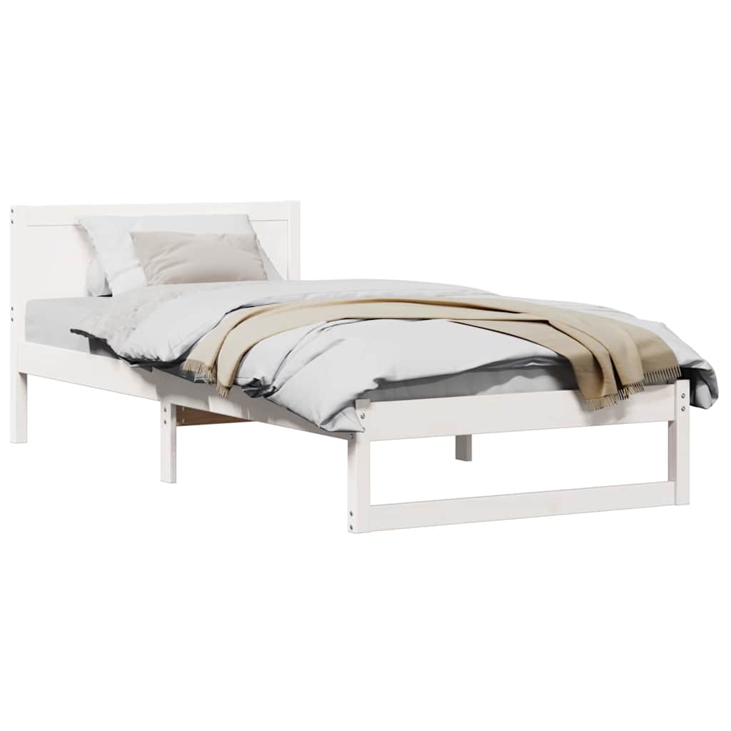 Struttura del letto Bianco 80 x 200 cm Legno massello di pino