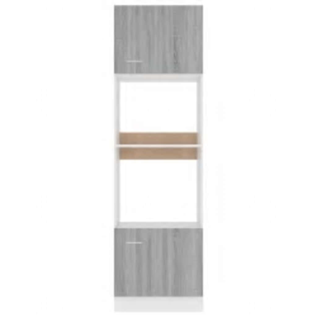 Armadio Microonde “Lyon” Grigio Sonoma 60x57x207 cm - homemem39