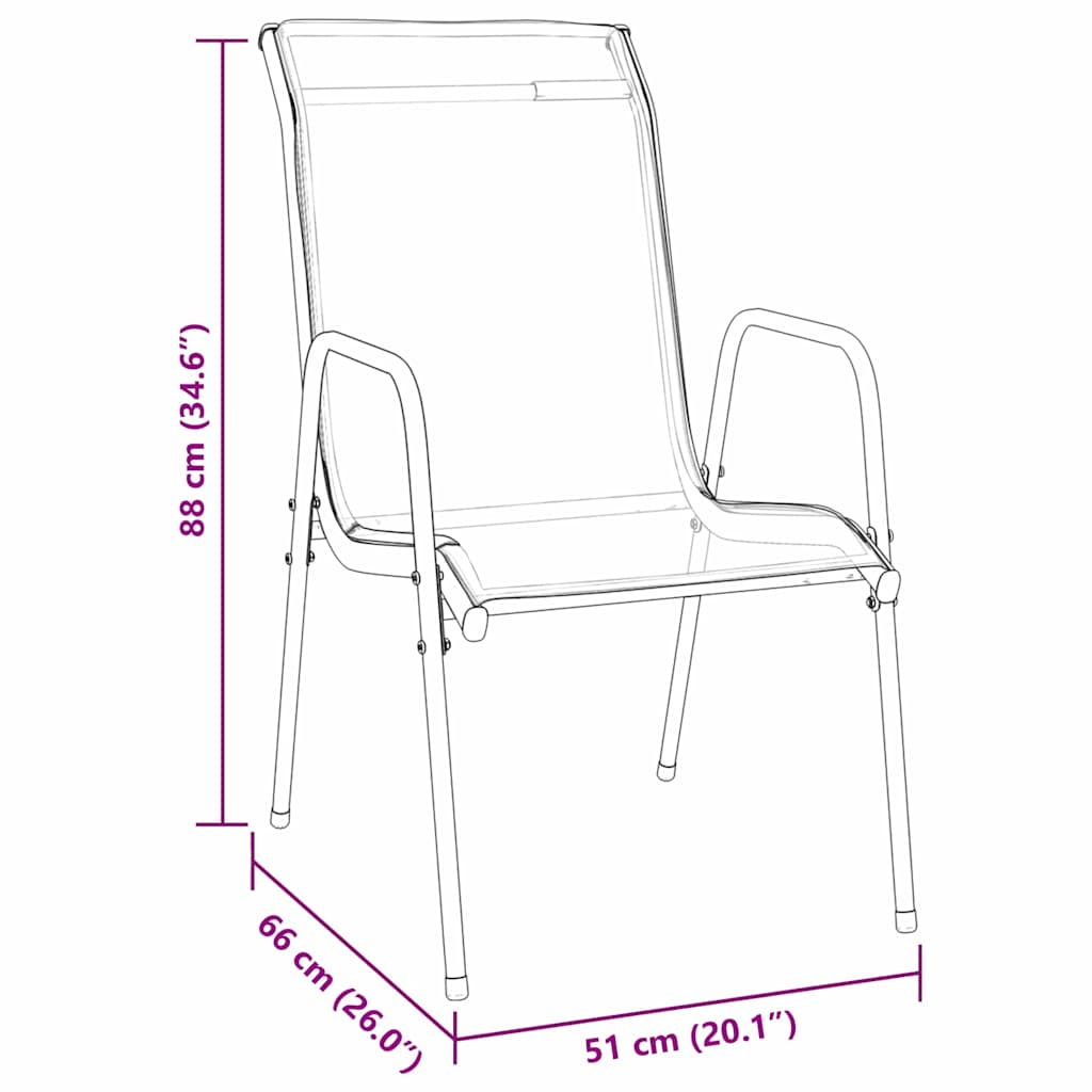 Set da Pranzo per Giardino 3 pcs Nero | homemem39