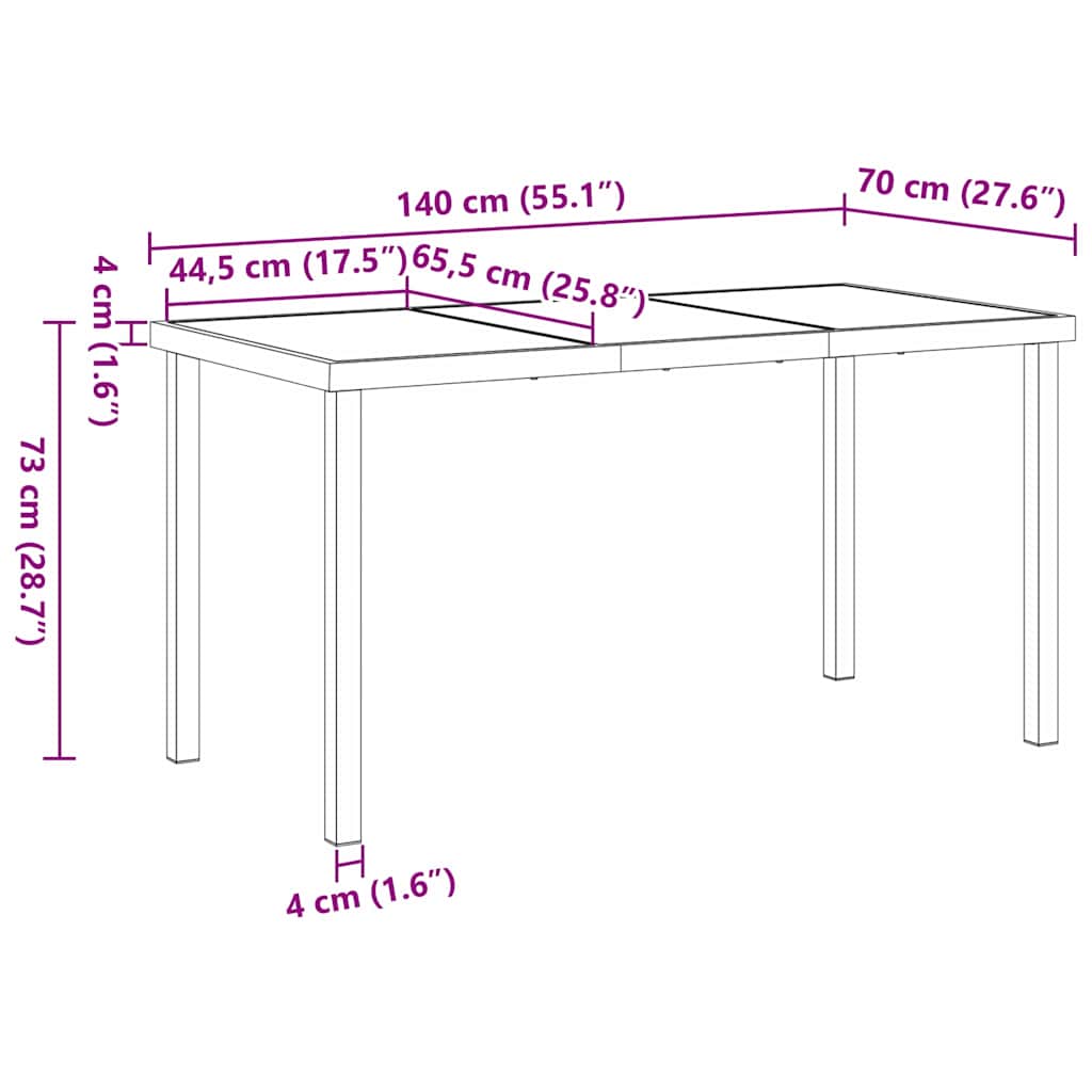Set da Pranzo per Giardino 5 pcs Nero Poly Rattan - homemem39